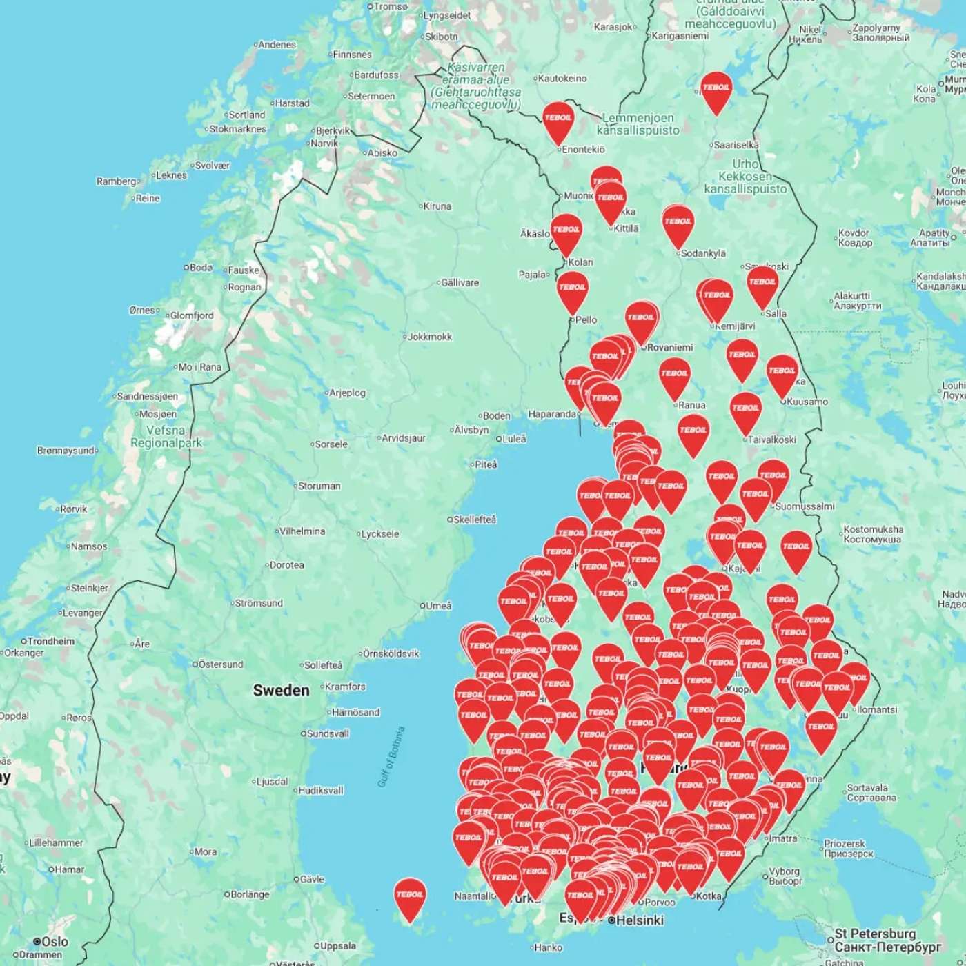 Эффект санкций: в Лапландии закрывается заправка Teboil