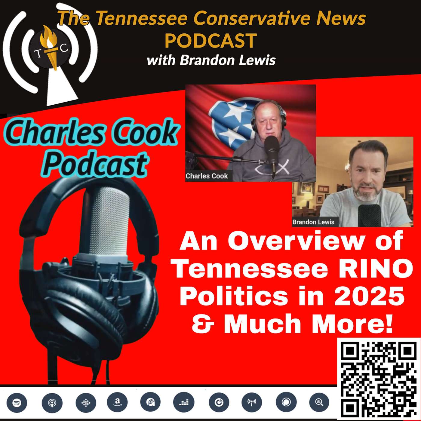 Overview Of Tennessee RINO Politics in 2025 & Much More! TTC's Brandon Lewis on the Charles Cook Podcast