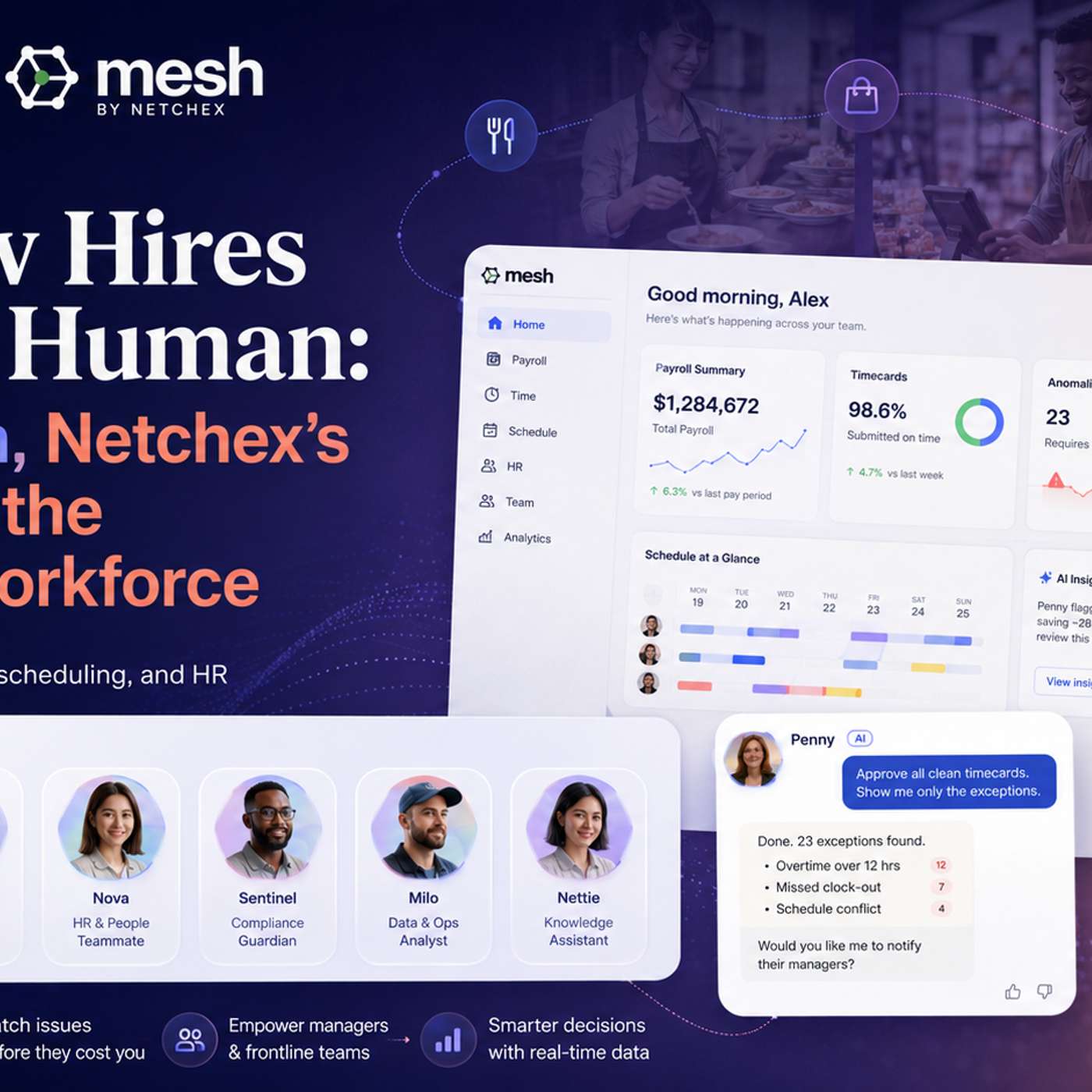 Your HR Team Just Got Bigger: Inside Mesh, Netchex's AI Team for the Deskless Workforce