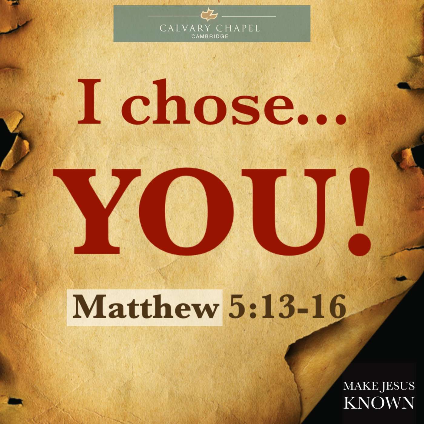 Sermon 7. I chose YOU! episode artwork