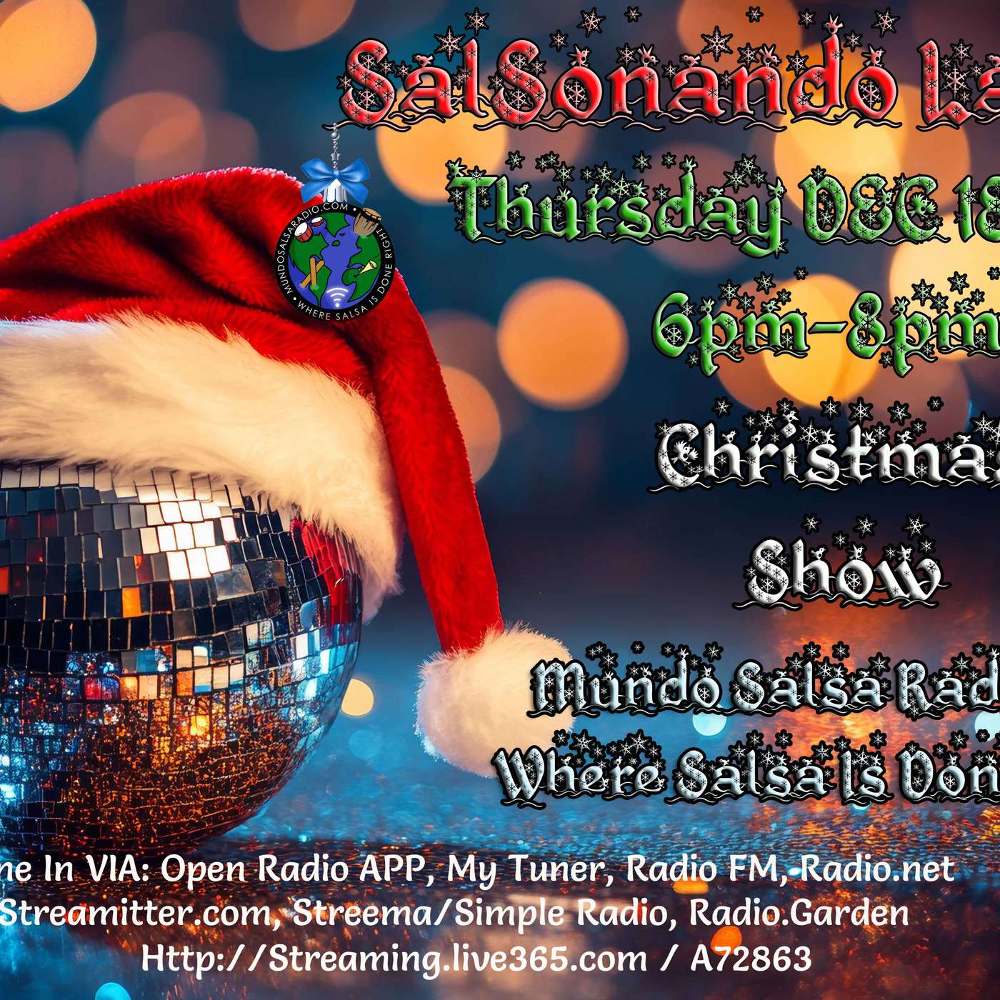 SalSonando La Salsa DJ Eddie Dec 18 Show # 114 Christmas episode artwork