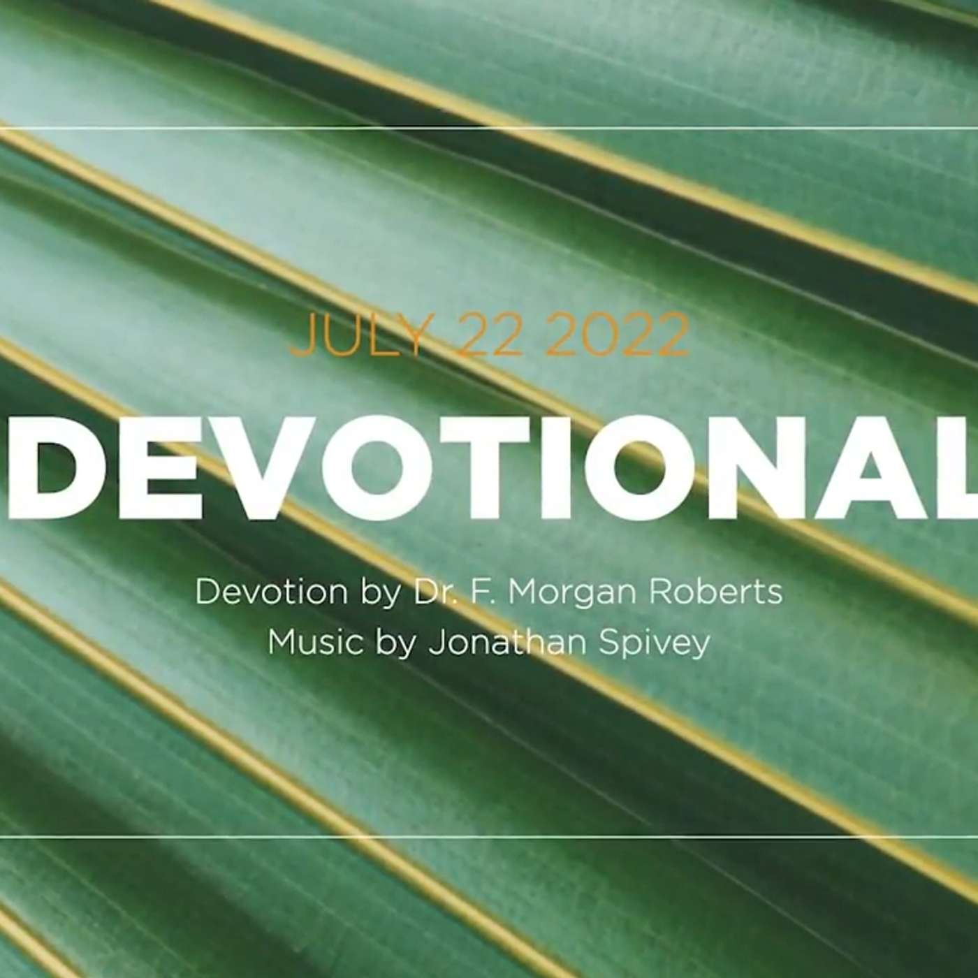 Devotion for July 22, 2022 with Dr. F. Morgan Roberts episode artwork
