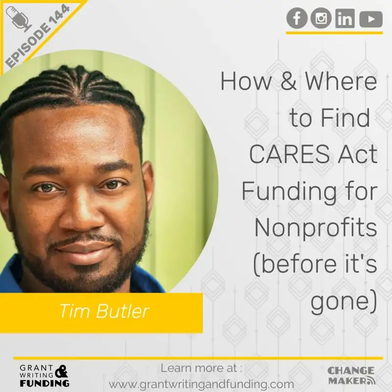 Ep. 144: How & Where to Find CARES Act Funding for Nonprofits (before it's gone)