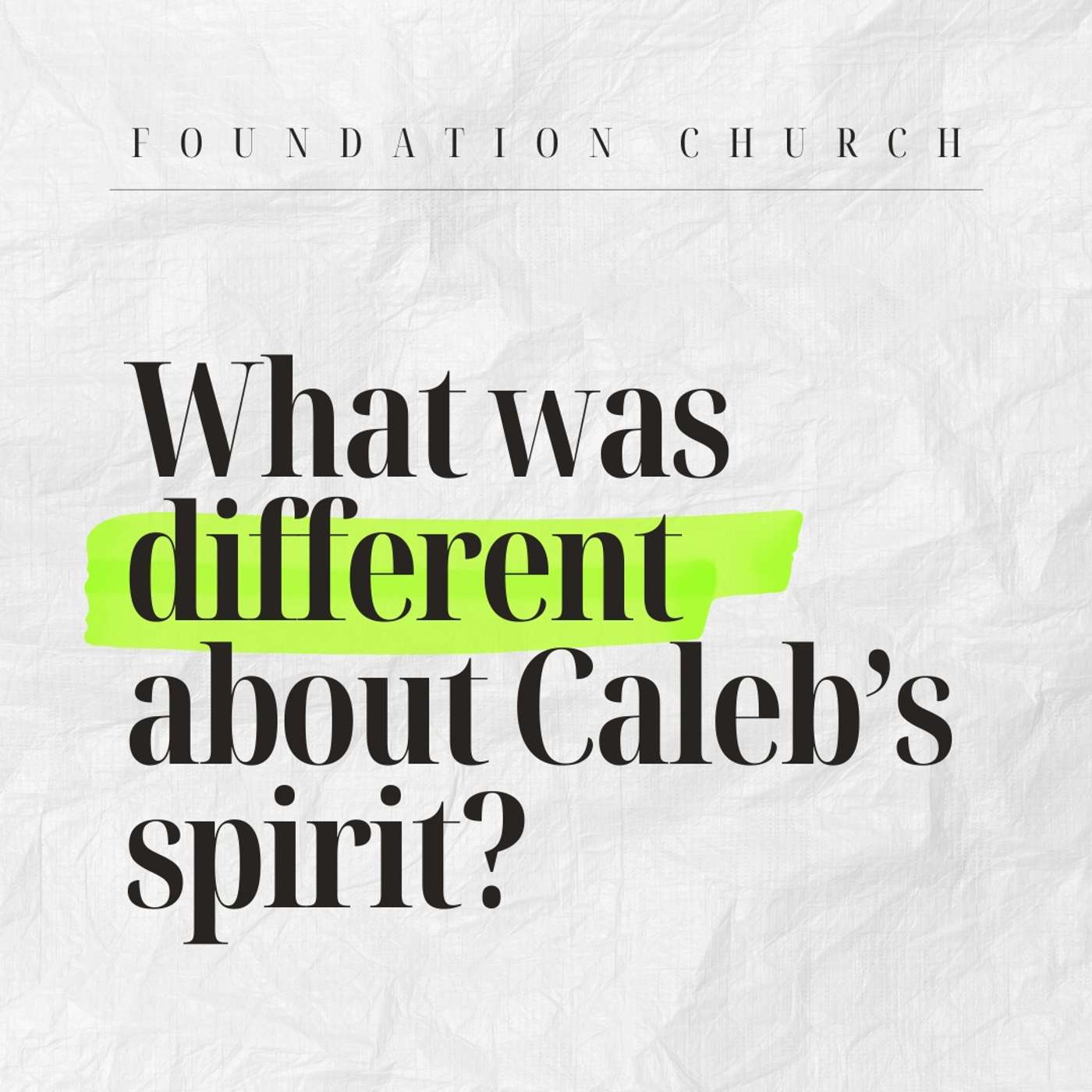 What Was Different About Caleb's Spirit? episode artwork