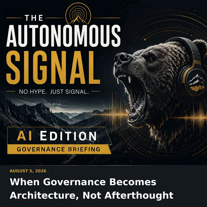 When Governance Becomes Architecture, Not Afterthought | 08.05.26