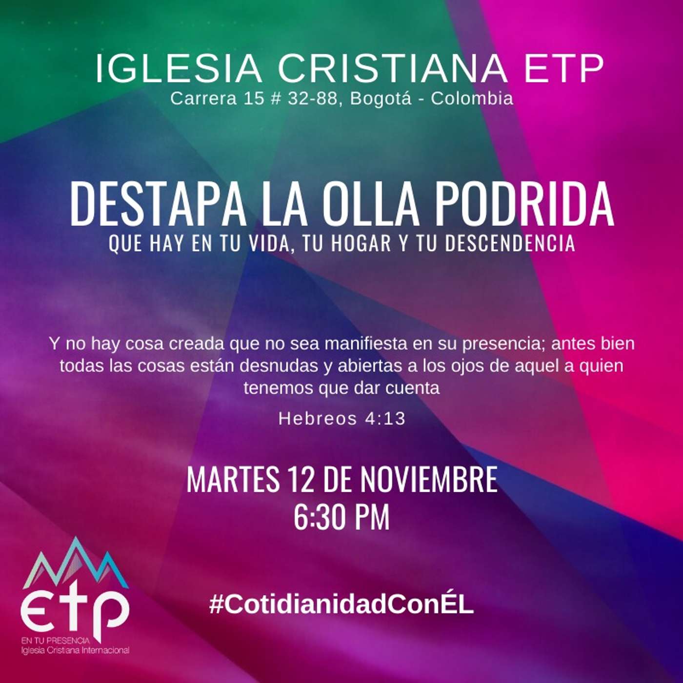 Charlas Iglesia ETP | Pastores Luis Salas y Jeannette Noguera, Iglesia ETP