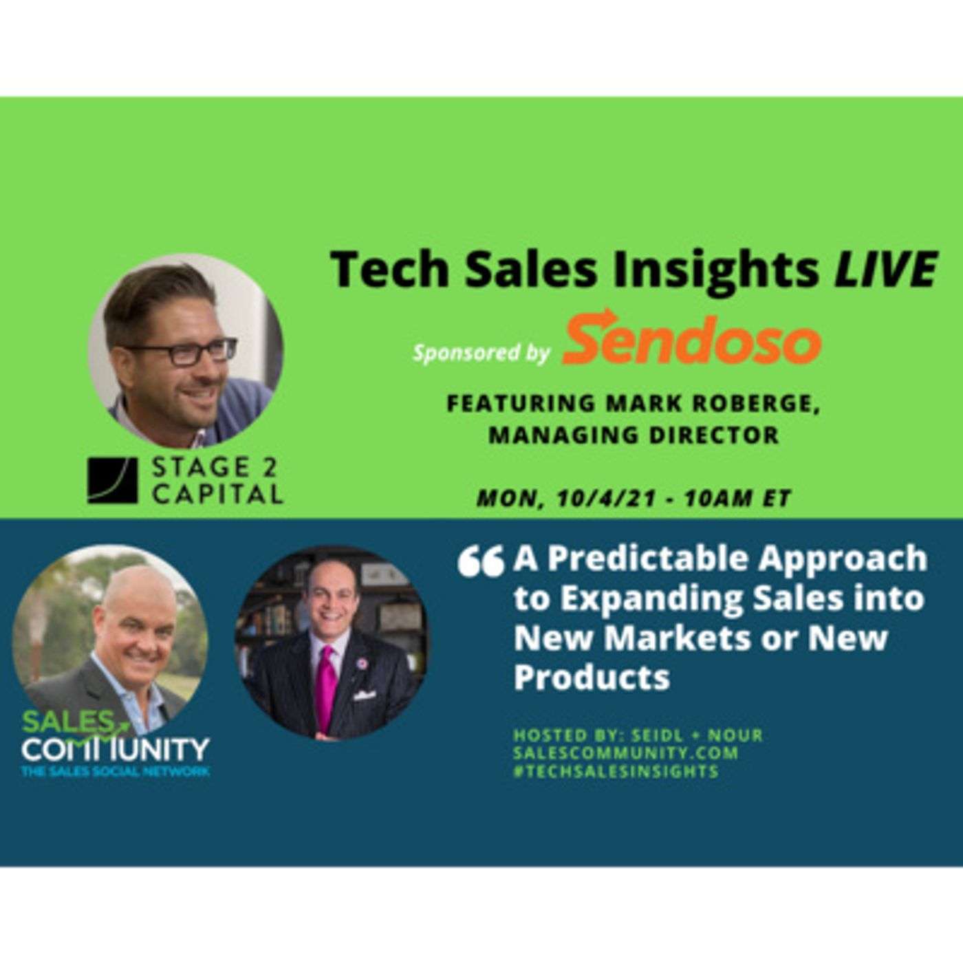 E48 - A Predictable Approavh to Expanding Sales into New Markets or New Products with Mark Roberge, Stage 2 Capital