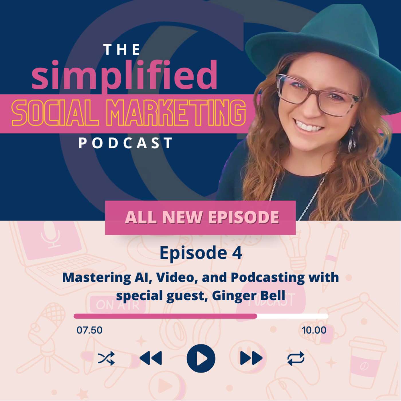 Episode 4 | Mastering AI, Video, and Podcasting with special guest, Ginger Bell episode artwork