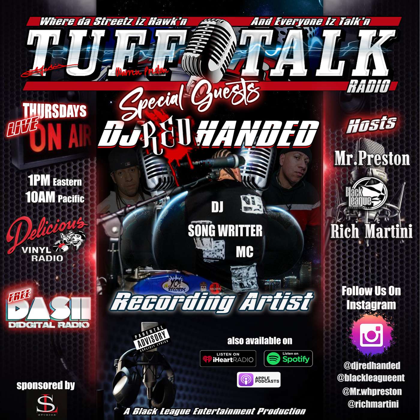 Tuff Talk Radio Special DJ RED HANDED episode artwork