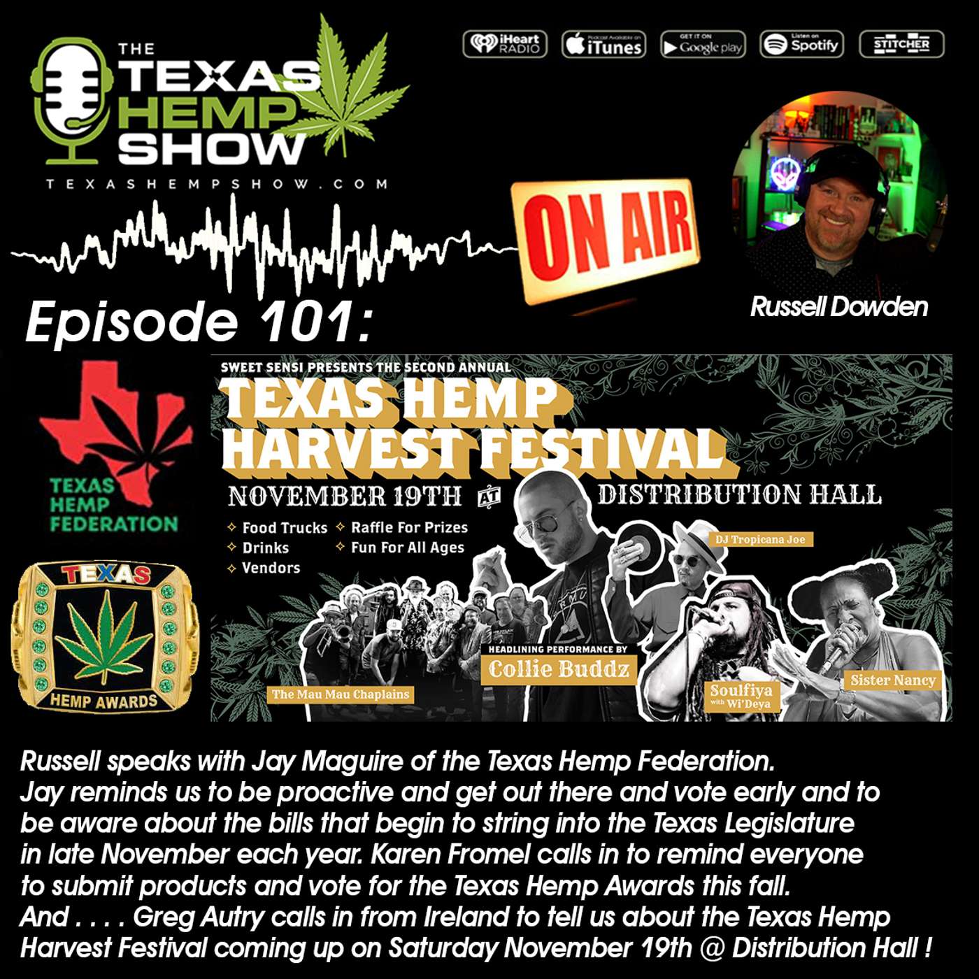 Episode # 101  - Texas Hemp Harvest Festival episode artwork