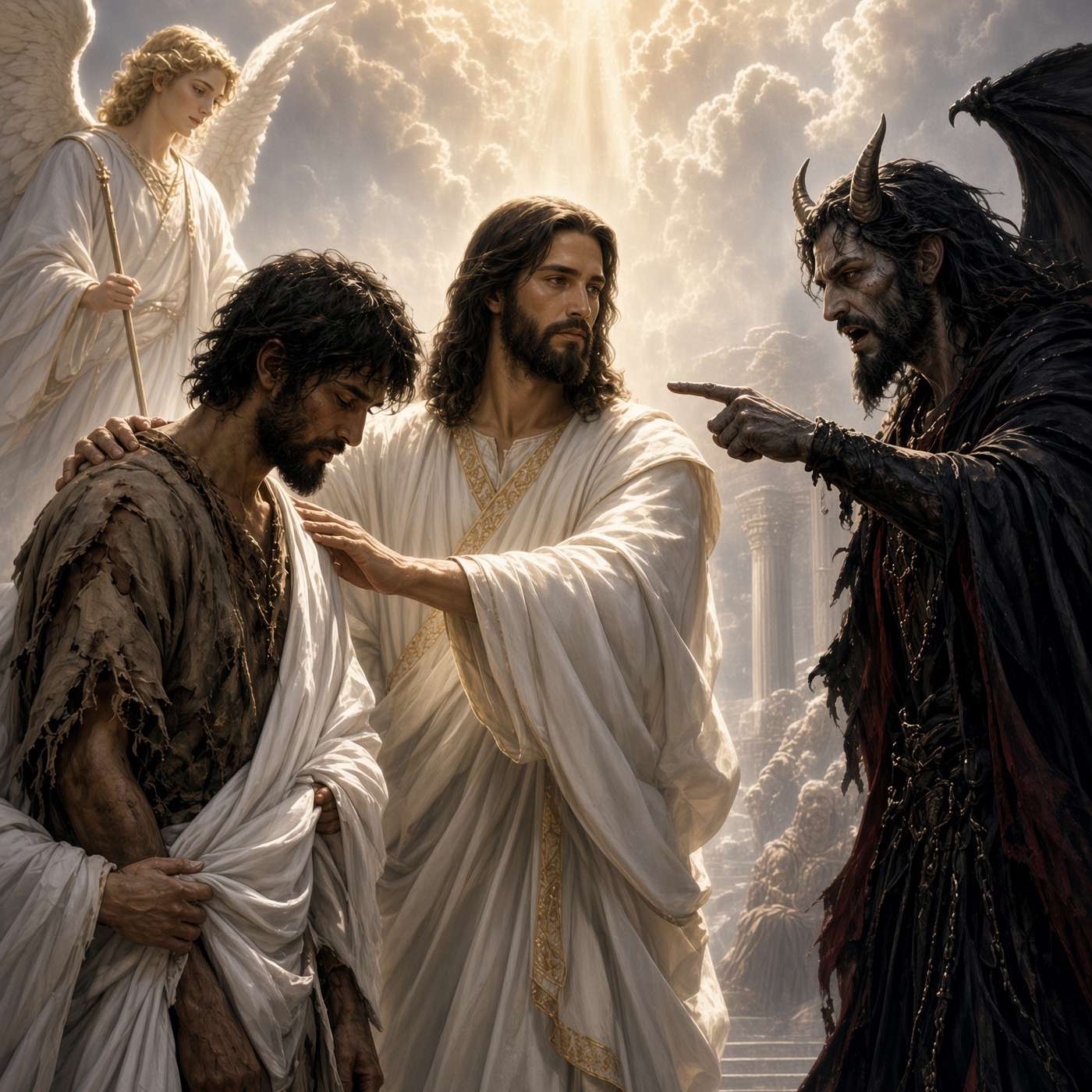 Zechariah 3 Satan wants you to live feeling accused and dirty. Trust in Jesus for new clothes of forgiveness. episode artwork