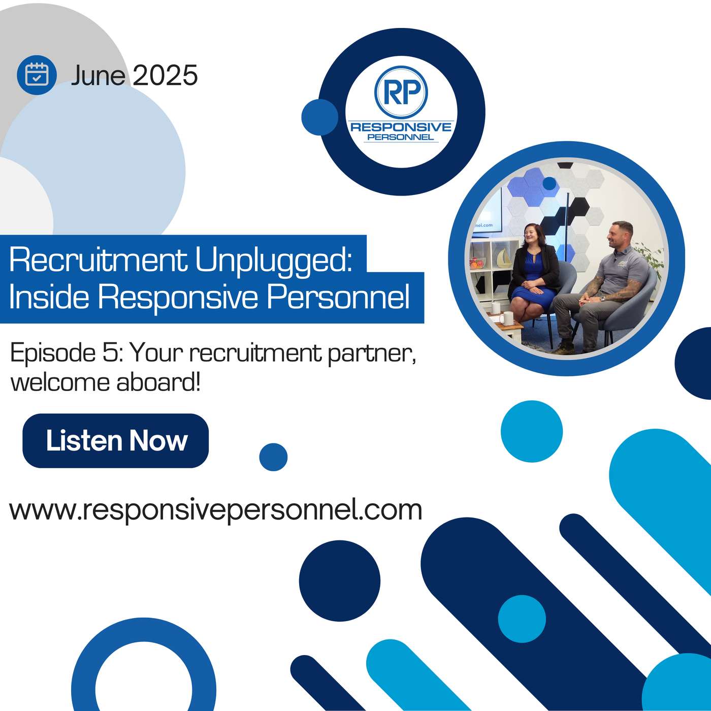 "Your recruitment partner, welcome aboard!" - Episode 5 of Recruitment Unplugged: Inside Responsive Personnel episode artwork