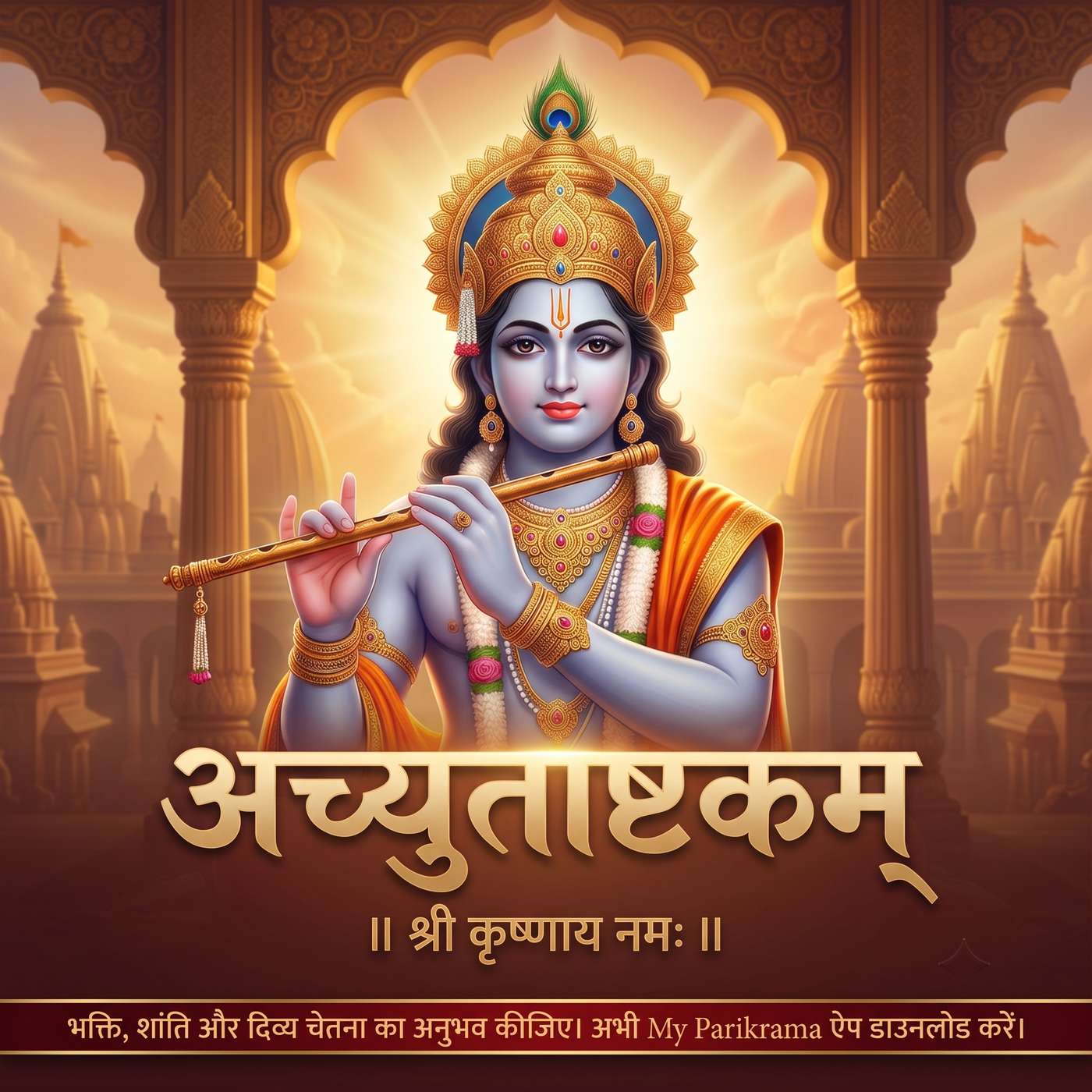 सुनिए अच्युताष्टकम् 🙏 | Achyutam Keshavam | श्री कृष्ण का दिव्य मंत्र episode artwork