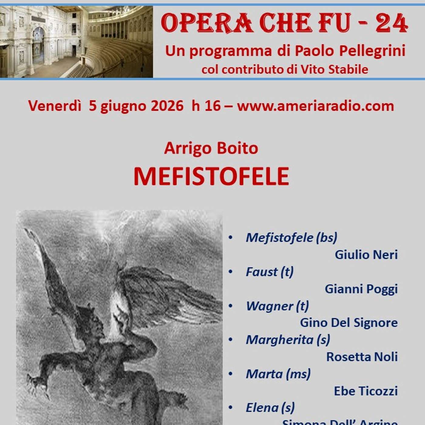 L'Opera che fu 24 - A. Boito - Mefistofele episode artwork