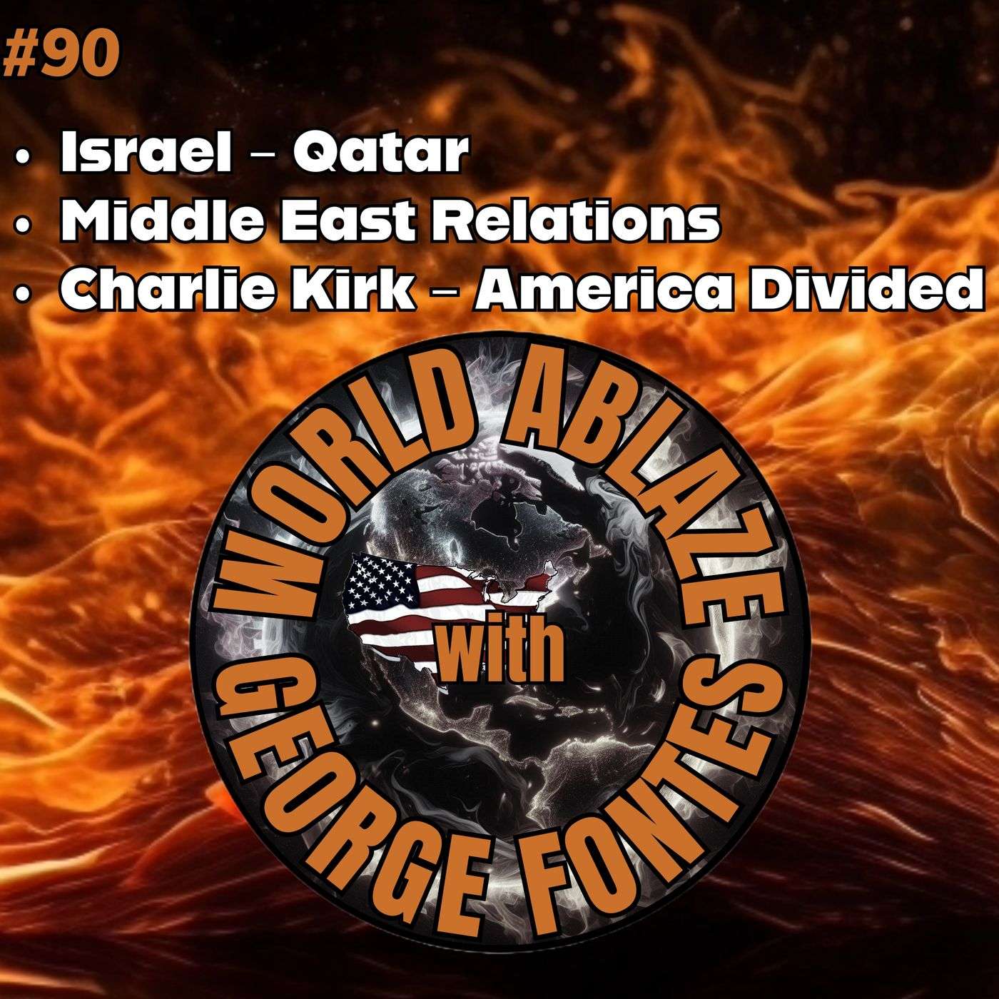 Israel - Qatar, Middle East Relations, and Charlie Kirk - America Divided episode artwork