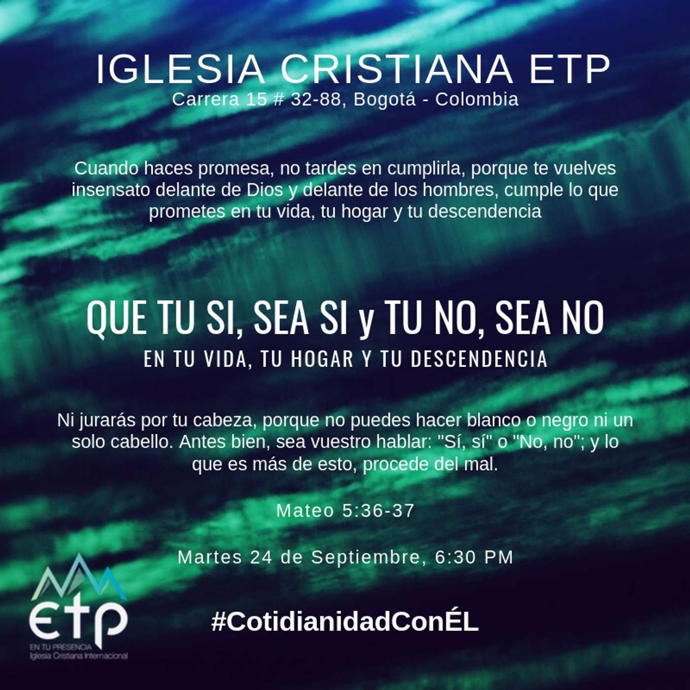 Charlas Iglesia ETP | Pastores Luis Salas y Jeannette Noguera, Iglesia ETP