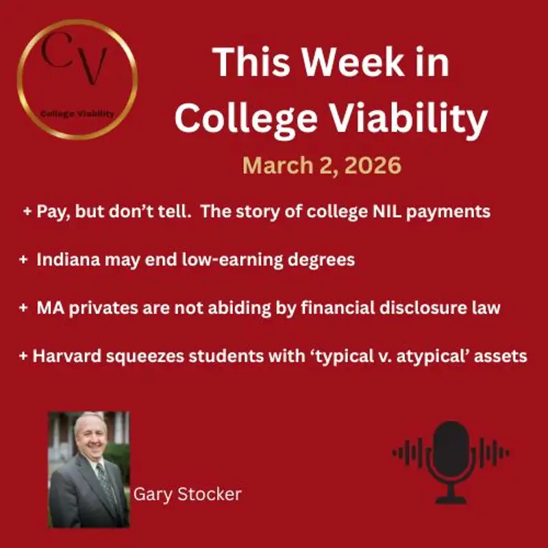 This Week In College Viability (TWICV) for Mar 2, 2026