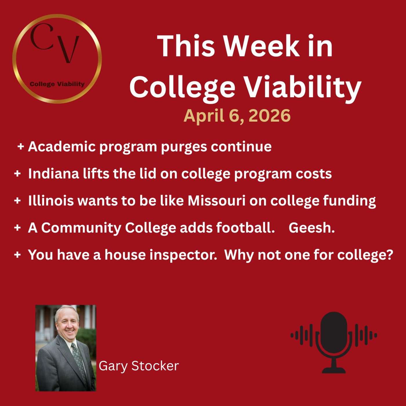 This Week In College Viability (TWICV) for April 6, 2026