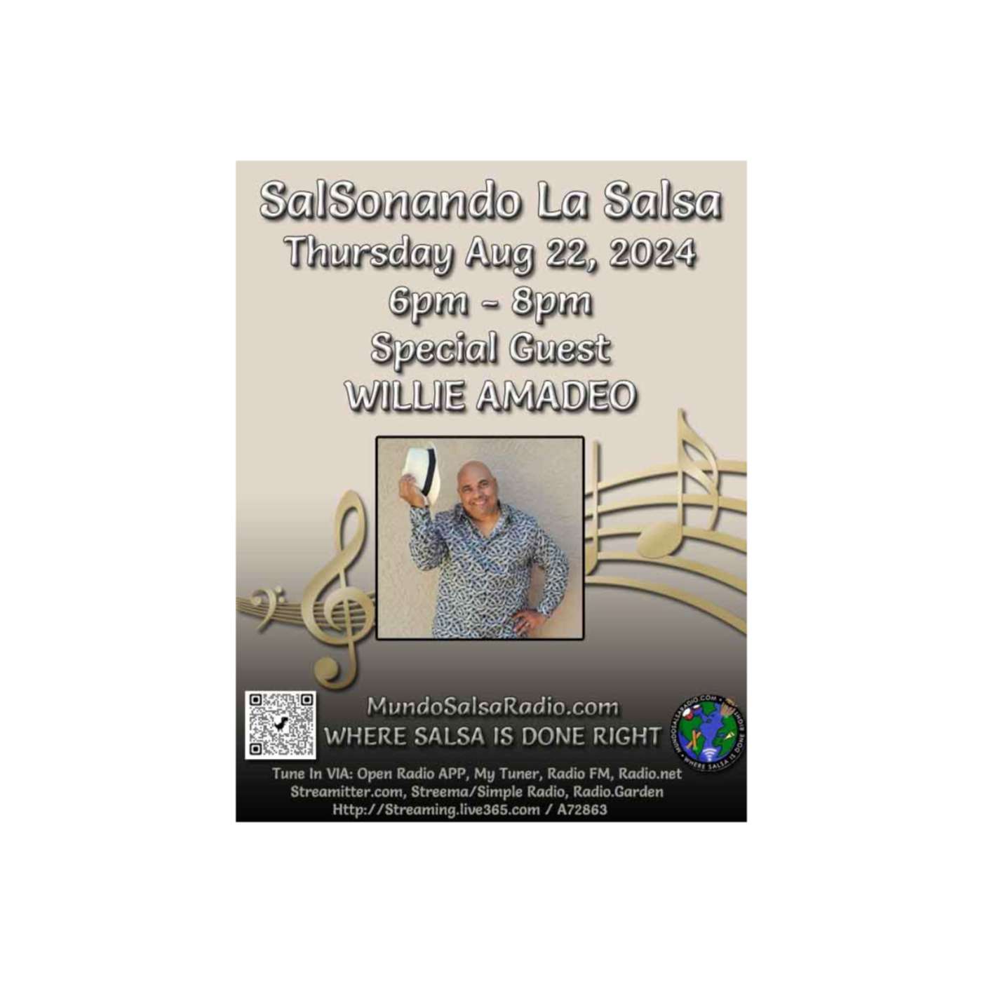 SalSonando La Salsa DJ Eddie Aug 22 SSLS #80 Willie Amadeo episode artwork