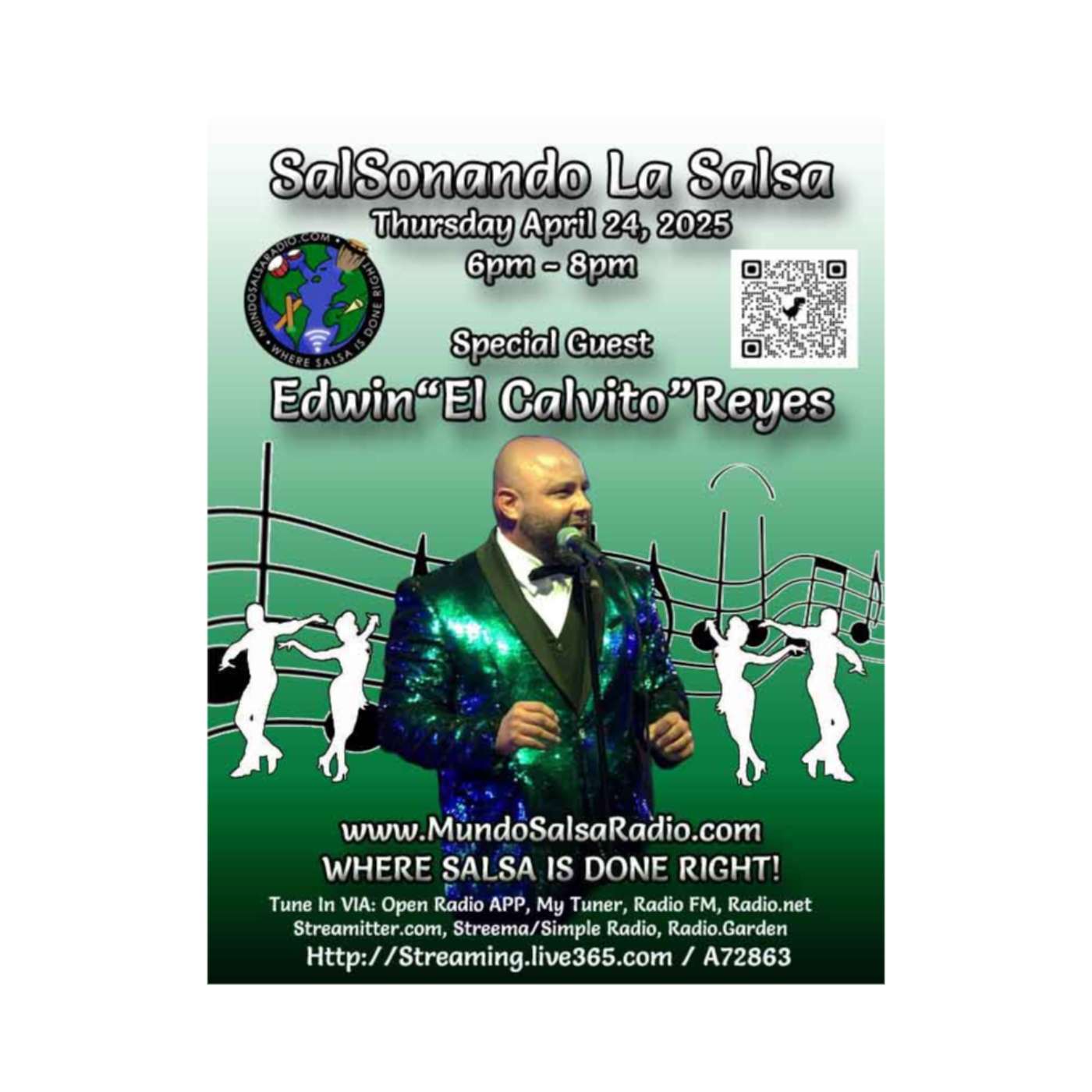 SalSonando La Salsa DJ Eddie April 24 2025 Show #97 Edwin El Cavito Reyes