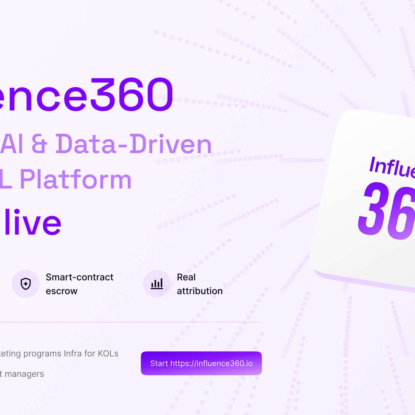 Influence360 Launches: AI-Driven Web3 KOL Platform with Global Reach & Real Attribution