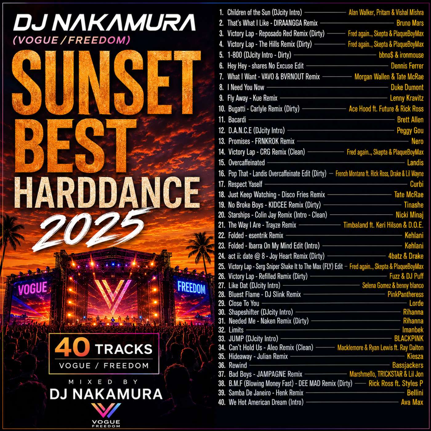 SUNSET BEST HARDDANCE 2025/DJ NAKAMURA episode artwork