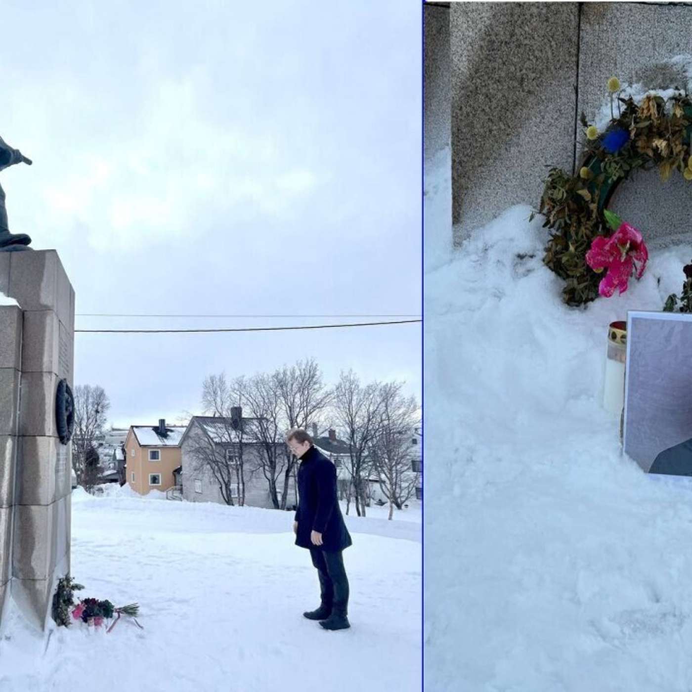 Российские дипломаты в Киркенесе убрали портрет Навального перед пропагандистской фотосессией