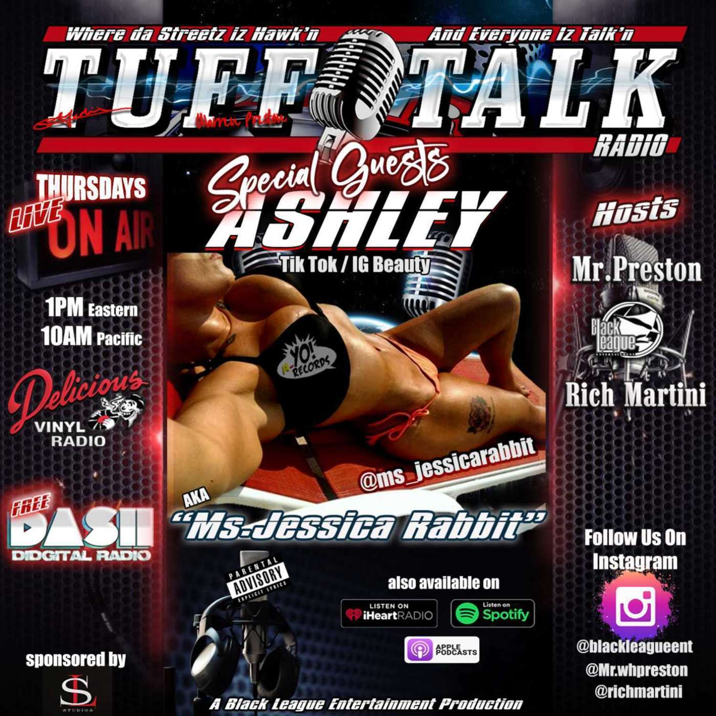 Tuff Talk Radio Special Guests Ashley AKA Ms. Jessica Rabbit episode artwork