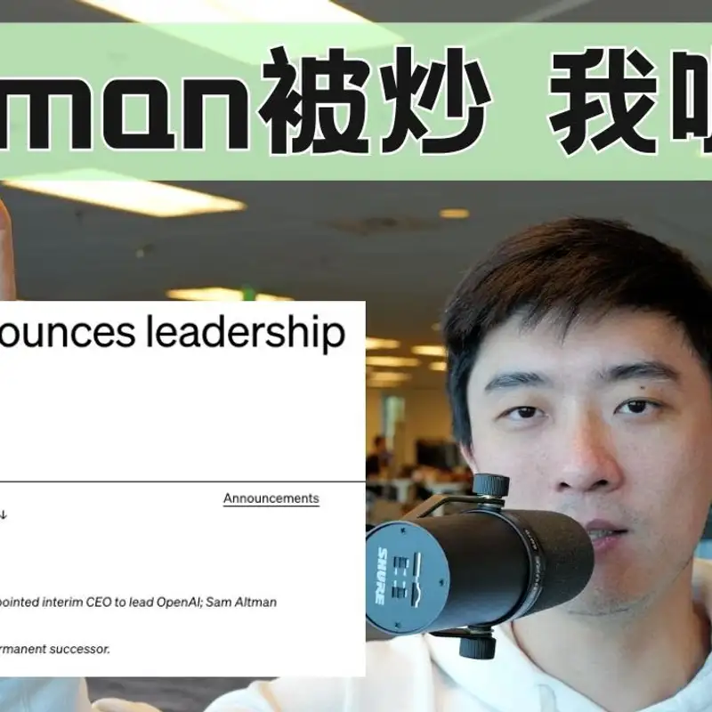 E263. OpenAI CEO被炒，我们该做些啥？