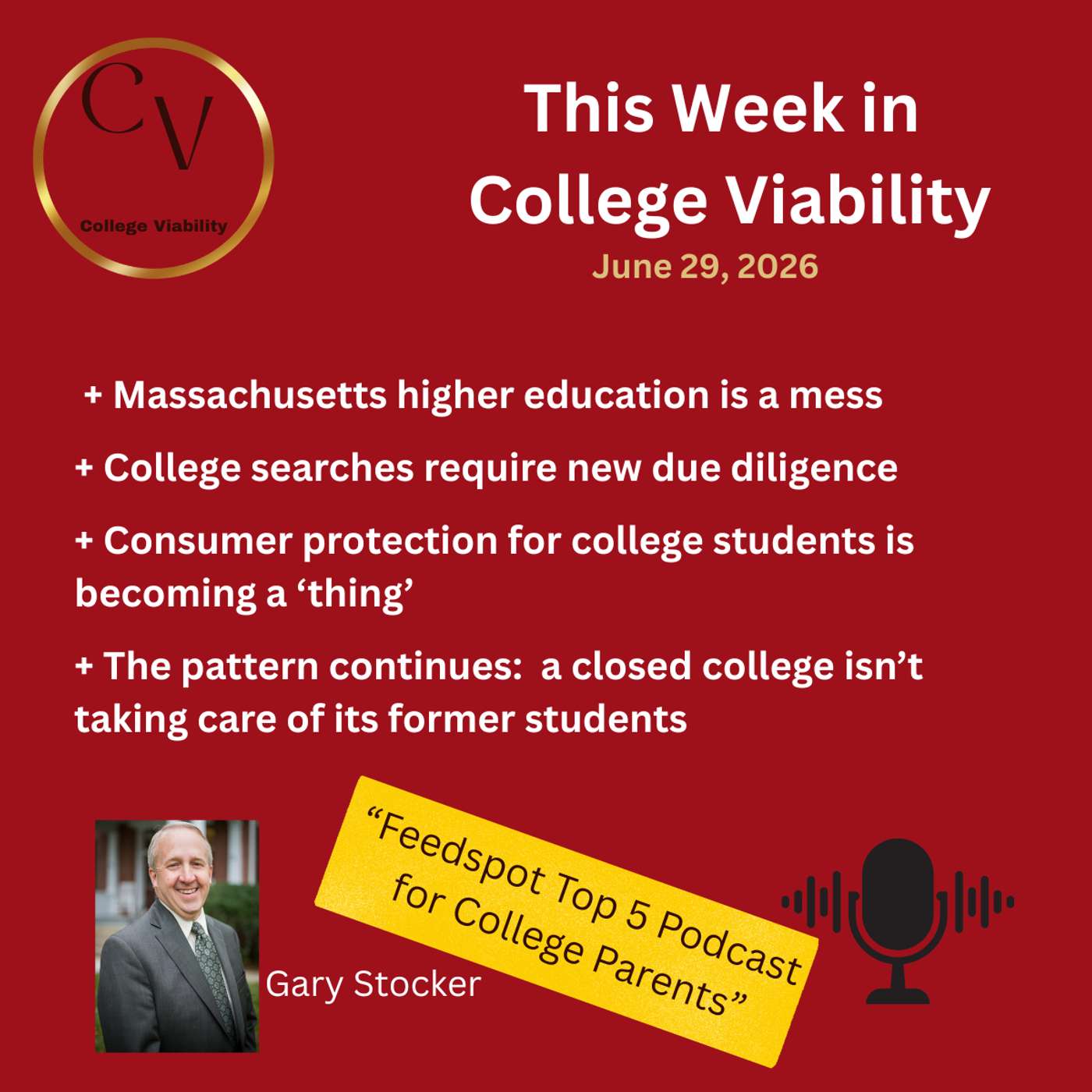 This Week In College Viability (TWICV) for June 29, 2026 episode artwork