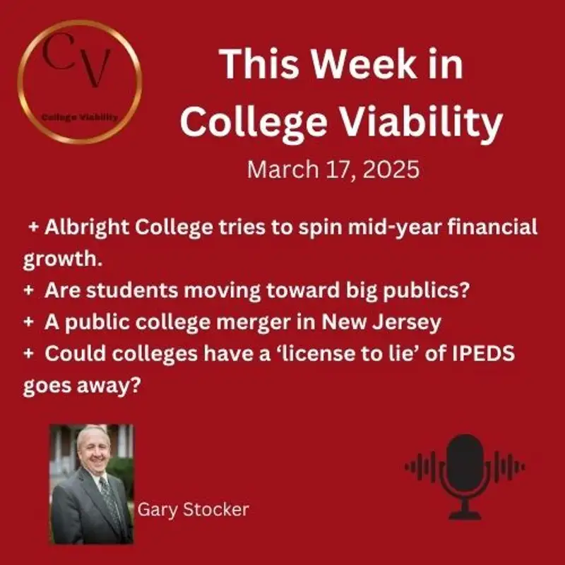 This Week In College Viability (TWICV) for March 17, 2025