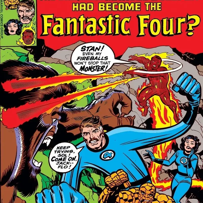 What If The Fantastic Four Were The Original Marvel Bullpen (Stan Lee, Jack Kirby, Flo Steinberg, Sol Brodsky)