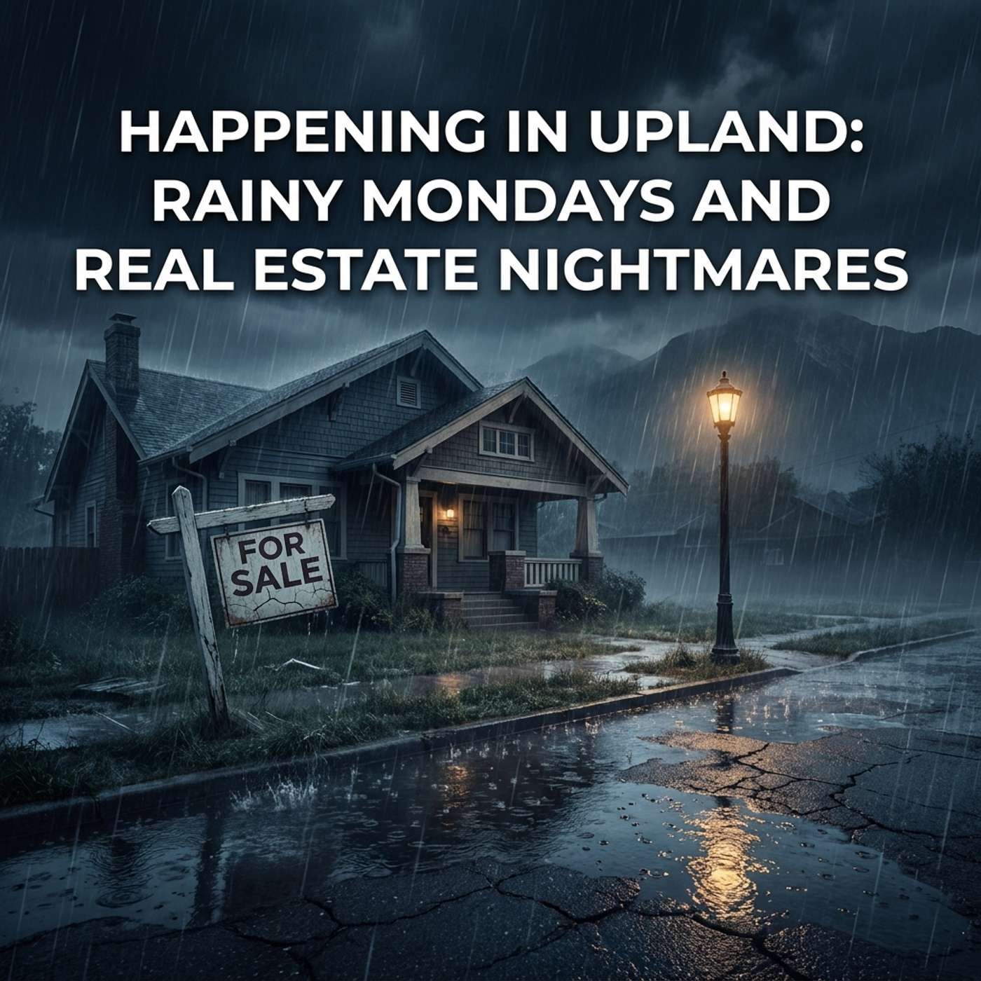 Happening in Upland: Rainy Mondays and Real Estate Nightmares episode artwork