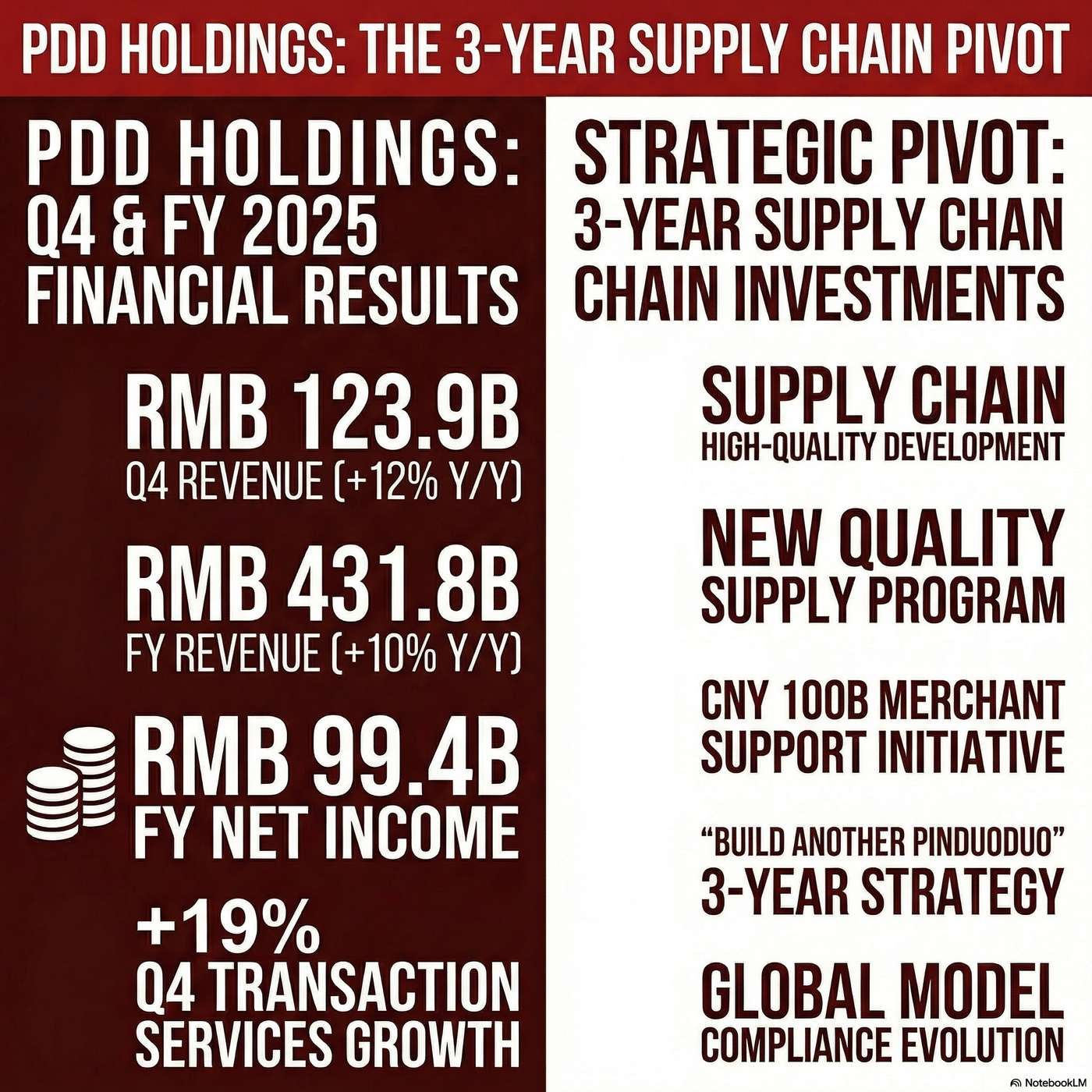 PDD Holdings Inc. (PDD) Announced Q4 2025 Earnings on March 25, 2026, Reporting "total revenues increased 12% year-over-year to RMB 123.9 billion". PDD Holdings Inc. (PDD) Announced Q4 2025 Earnings on March 25, 2026, Reporting "total revenues increased 12% year-over-year to RMB 123.9 billion".