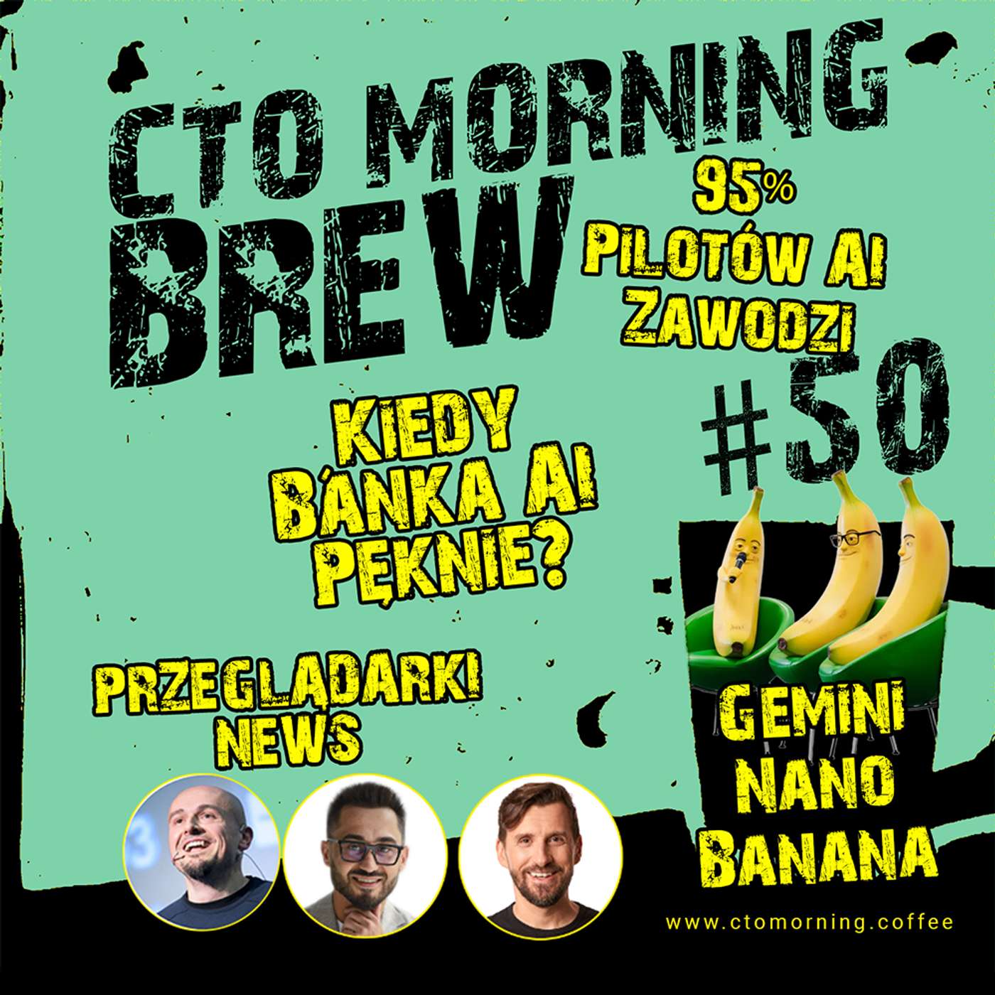 Brew #50: Kiedy Bańka AI Pęknie? MIT: 95% Pilotów AI Zawodzi. Gemini Nano Banana. Przeglądarki News