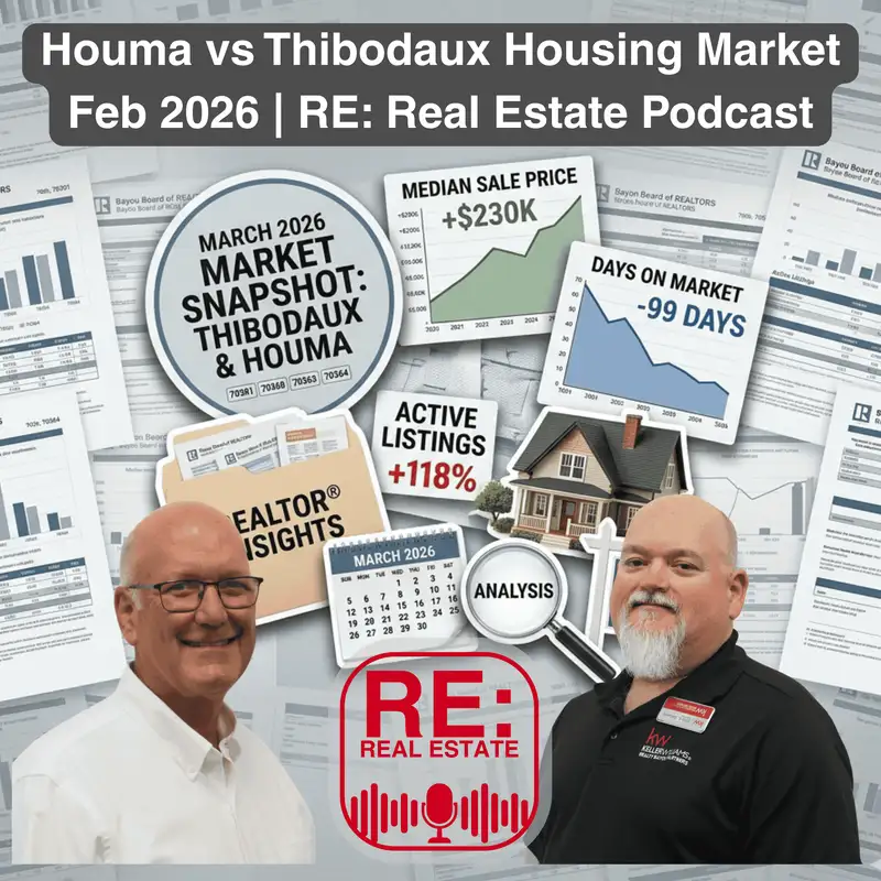 Houma vs Thibodaux Housing Market Feb 2026 | RE: Real Estate Podcast