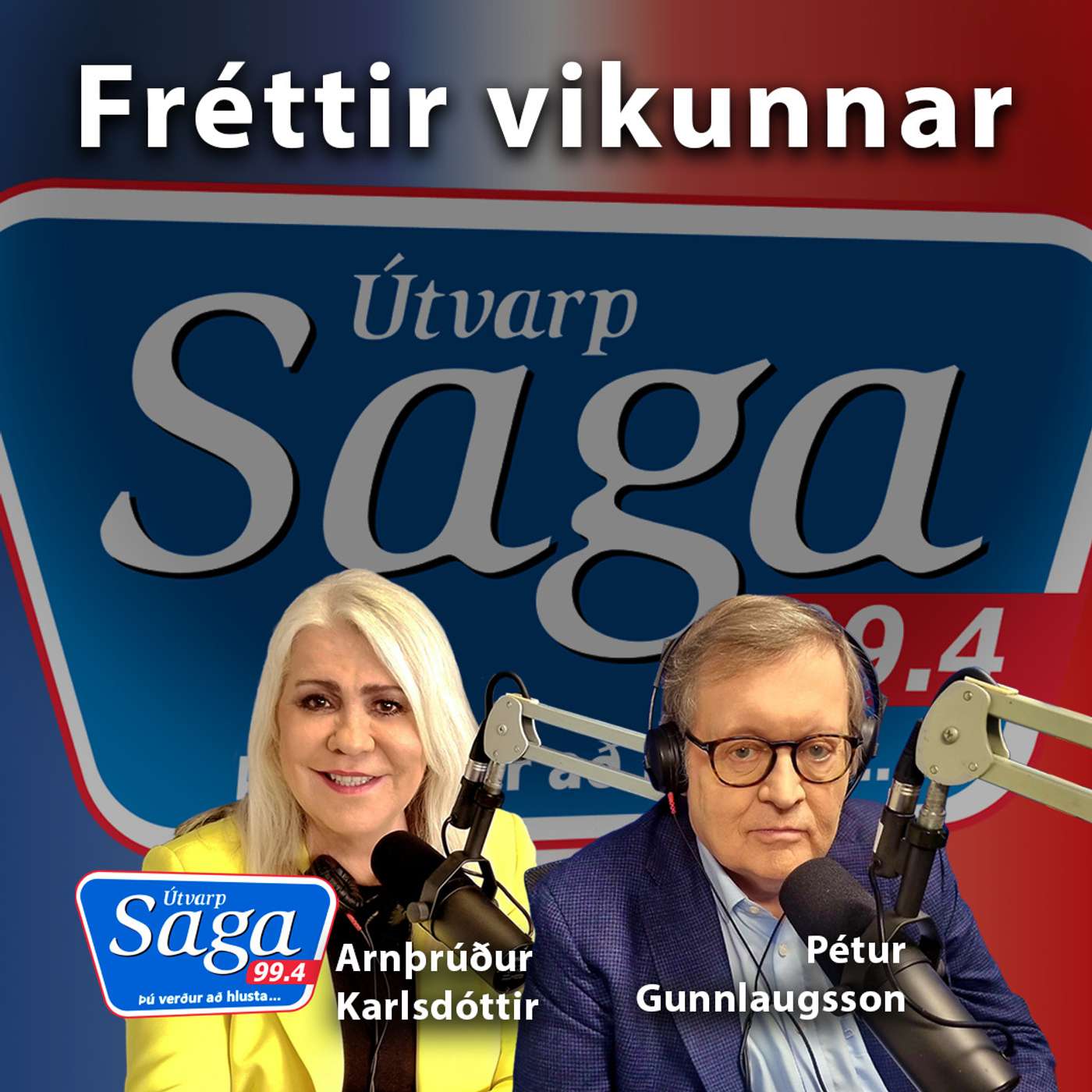 Fréttir vikunnar - Arnþrúður Karlsdóttir og Pétur Gunnlaugsson - nýjustu málin í þessari viku