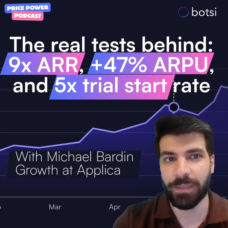 22: 9x ARR, +47% ARPU, the real tests that won with Michael Bardin | Price Power Podcast Ep. 21