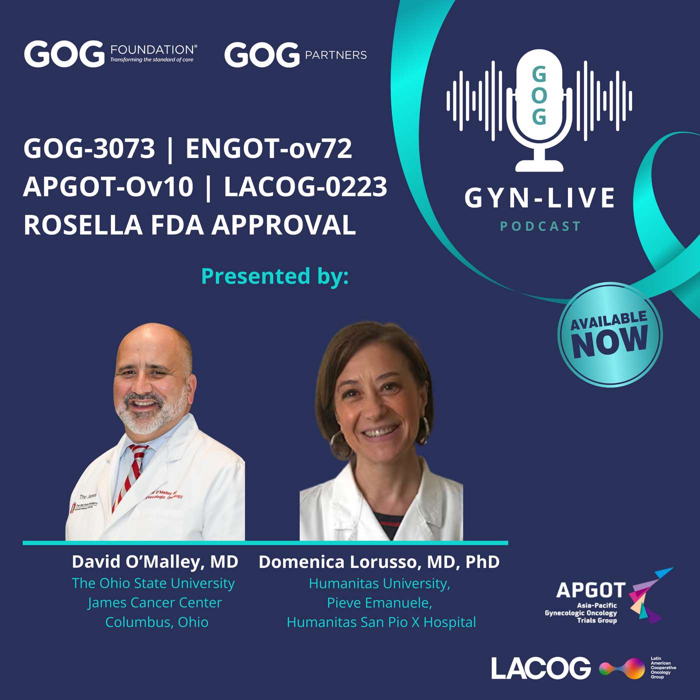 GOG-3073/ ENGOT-ov72/ APGOT-Ov10/ LACOG-0223/ ROSELLA FDA APPROVAL PODCAST episode artwork