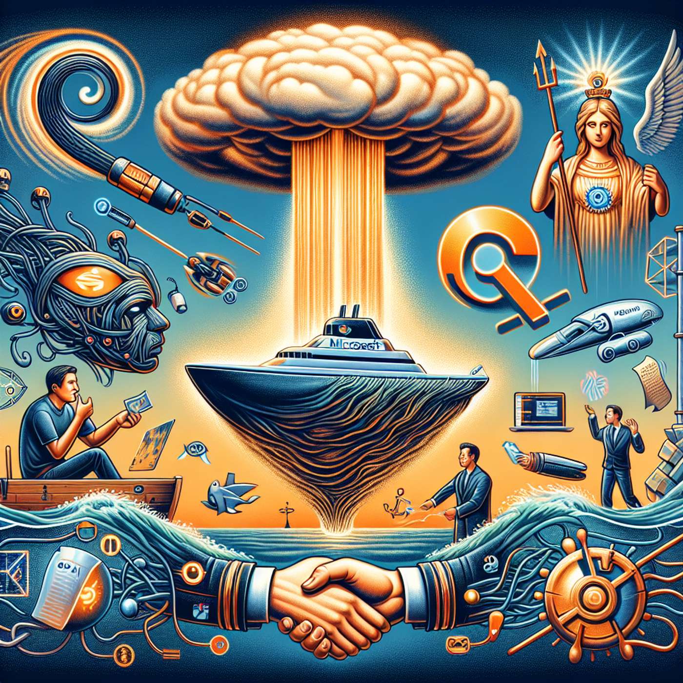 Titan Submersible Tragedy and OceanGate Controversy, Elon Musk vs OpenAI Update, Microsoft and OpenAI's Oracle Partnership, Apple's AI-Boosted Surge, Cybersecurity Concerns, and Google AI's Impact on Blogging episode artwork