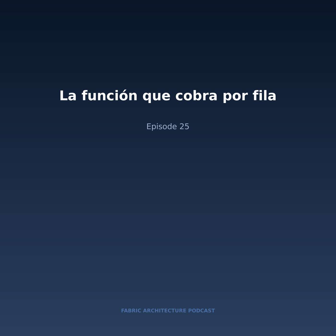 Portada de Microsoft Fabric Architecture Podcast (Español)