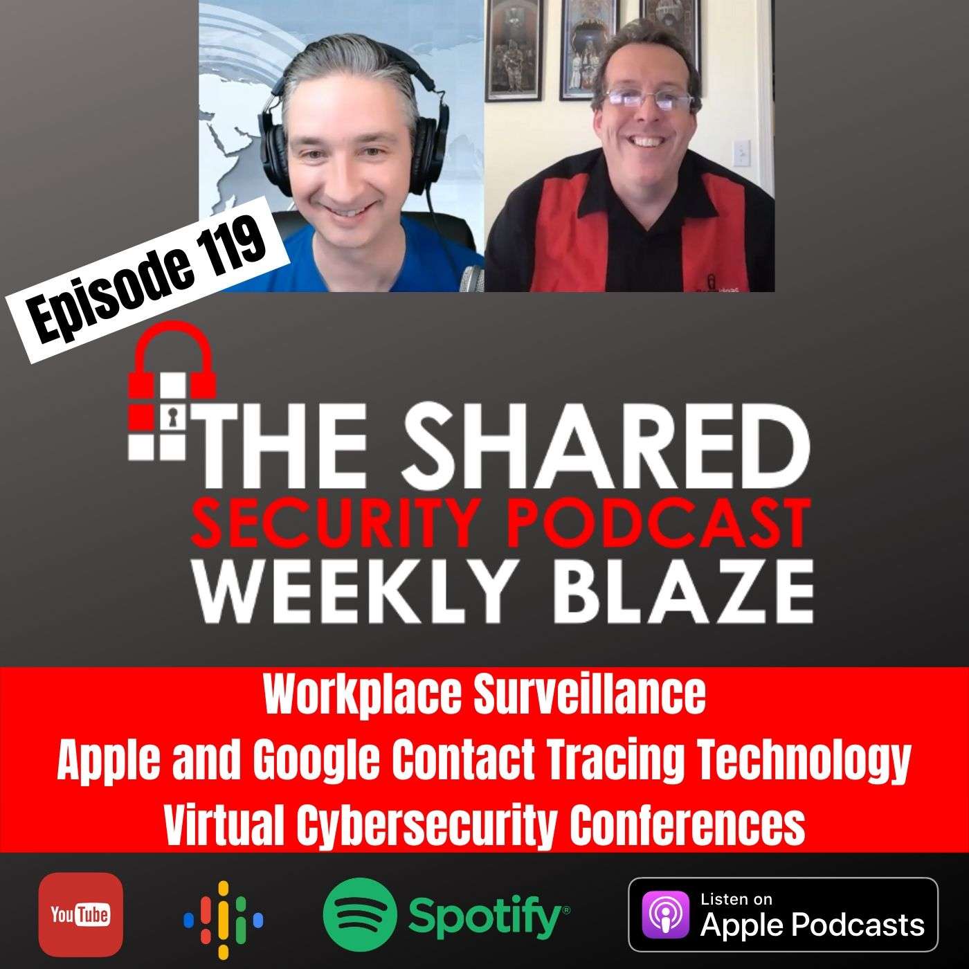 Workplace Surveillance, Apple and Google Contact Tracing Tech, Virtual Cybersecurity Conferences episode artwork
