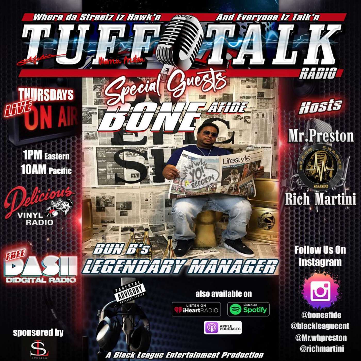 Tuff Talk Radio Special Guest Bone / Stan Da Man episode artwork