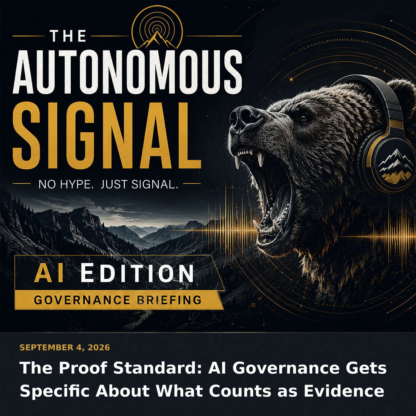 The Proof Standard: AI Governance Gets Specific About What Counts as Evidence | 09.04.26 episode artwork