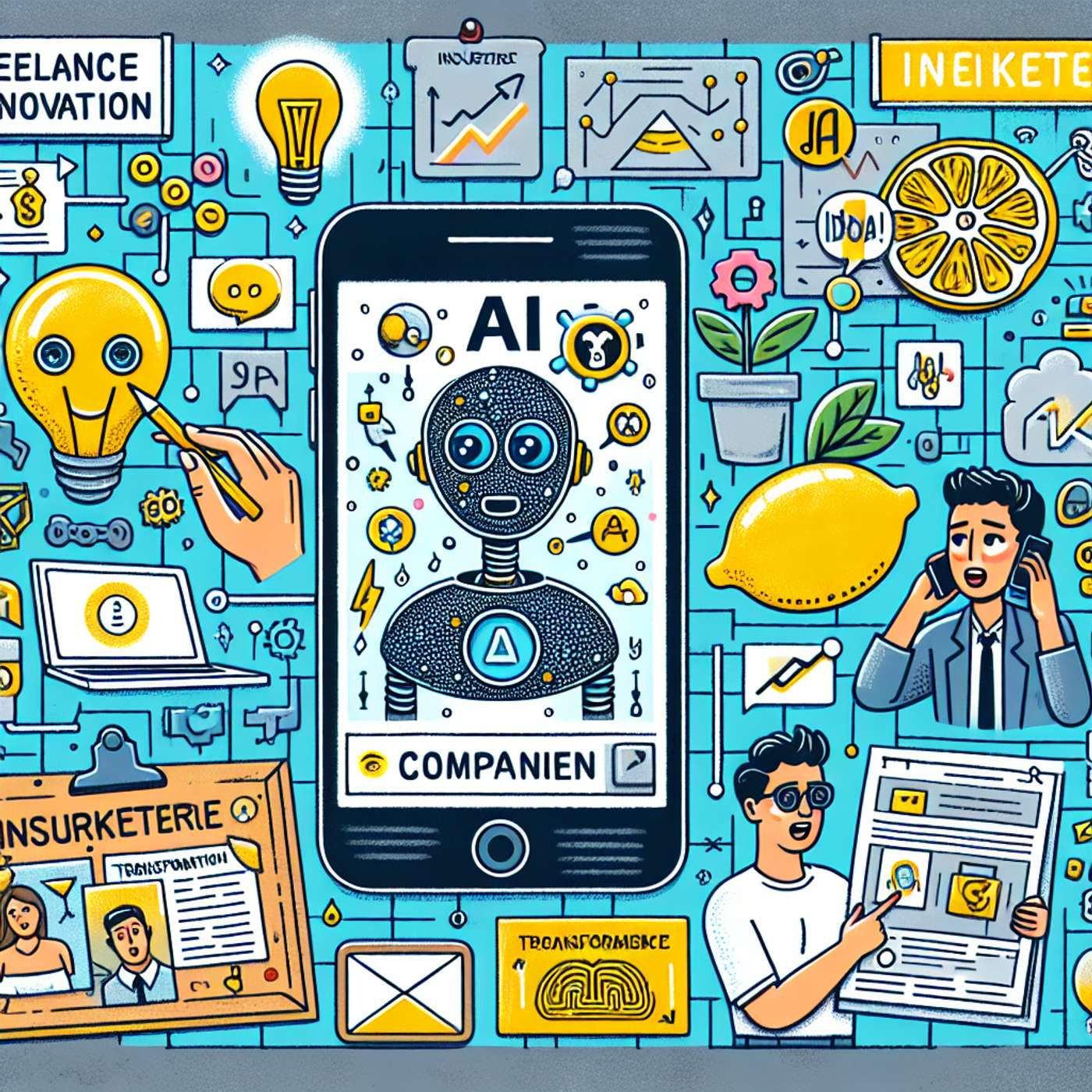 "Anthropic's Claude App: The New AI Companion. Upwork Encourages Freelance Innovation, Lemonade Insurance Transforms with AI, Pinterest's Gen Z Engagement Boom, and the AI Anxiety Among Marketers" episode artwork
