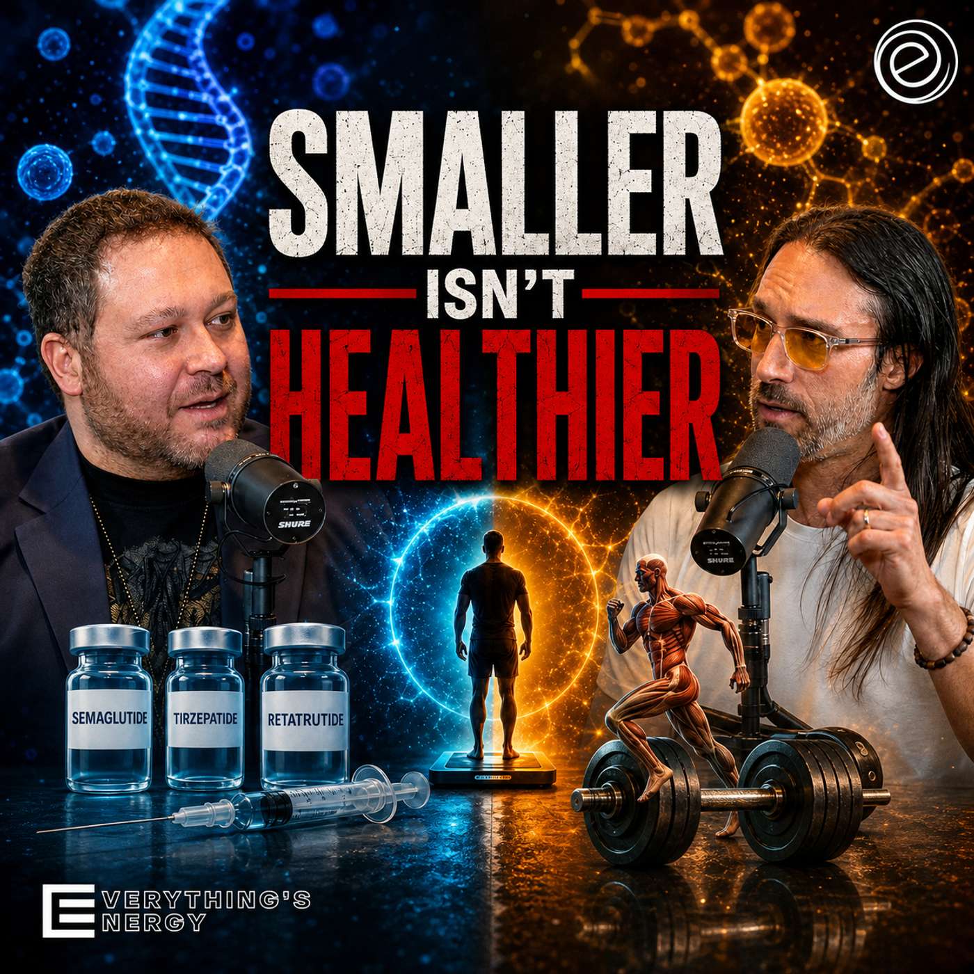 <![CDATA[<p><b><a href="https://ee.show">EEShow (Everything’s Energy Show)</a></b></p><p>EEShow is Everything’s Energy Show, a long-form interview podcast hosted by Michael Scalar. The official site is <a href="https://ee.show/">ee.show</a>.</p><p><br>Listen: <a href="https://ee.show/">Everything's Energy Show</a><br>Experience <a href="https://eesystem.com">EESystem</a>: Use <a href="https://ee.show/centers">this Center Locator</a> to find a center near you.<br>Shop: <a href="https://ees.shop/">Systems and Products</a></p><p>Michael and Roland get into GLP-1 peptides, from semaglutide to tirzepatide to retatrutide, and what actually happens to your body while you're on them.</p><p>Michael shares his own experience tapping out mid Muay Thai session after his blood sugar crashed on semaglutide, and Roland lays out his core concern: these drugs treat a symptom while most people ignore the nutrient deficiencies building underneath. They break down the difference between subcutaneous and visceral fat, why rapid weight loss can trigger a toxin backlog the body isn't ready to handle, and why so many people lose muscle along with the fat, then gain it all back.</p><p>The conversation turns practical from there. Roland runs through the supplements and dietary strategies that support the body through this process, from amino acids to electrolytes to blood sugar stability, and both hosts land on the same point: these drugs might work as a short-term catalyst, but they don't replace fixing the underlying lifestyle.</p><p>Subscribe for weekly conversations on wellness and biohacking.</p><p>Listen to more EEShow (Everything's Energy Show) wherever you get podcasts at <a href="https://ee.show/">https://ee.show/</a>.</p><p>Join listeners from 60+ countries for weekly conversations about energy with Michael Scalar, every Thursday on EEShow (Everything's Energy Show).</p><p>Timestamps:<br>00:00 - Michael's Semaglutide Crash During Muay Thai Training<br>04:07 - Roland's Bias: Why Quick Fixes Miss the Real Problem<br>06:36 - Testing Semaglutide, Tirzepatide, and Retatrutide<br>07:47 - Is It the Drug or the Nutrient Deficiency?<br>09:36 - Detox Backlogs: What Happens When Toxins Get Stuck<br>10:45 - Subcutaneous vs. Visceral Fat, Explained<br>12:47 - Why This Should Be a Catalyst, Not a Lifestyle<br>17:06 - Key Supplements to Support the Body While on GLP-1s<br>19:22 - Blood Sugar Swings: The Real Driver of Fat Storage<br>21:55 - The Overlooked Role of Poop in Weight Loss<br>23:26 - The Vagus Nerve and the Brain's Happy Centers<br>26:00 - The Supplement Priority List: Protein to Electrolytes<br>31:00 - Why Muscle Loss Is the Hidden Cost of These Drugs<br>34:07 - GLP-1s and Early Anti-Cancer Research<br>38:40 - Closing Advice: Fix Lifestyle First</p><p>People<br><strong>Creators &amp; Guests</strong>
</p><ul>
  <li>Michael Scalar - Host</li>
  <li>Roland - Writer</li>
</ul><br>Want to appear on EEShow? Get in <a href="https://ee.show/media-kit">touch</a>!<p>---<br>Disclaimer (Please Read):<br>The <a href="https://eesystem.com">Energy Enhancement System</a>™ (EESystem™) and the content provided on <a href="https://ee.show">EEShow (Everything's Energy Show)</a> (audio, transcripts, and guest comments) are not medical advice. <a href="https://eesystem.com">EESystem</a> is not designed to diagnose, treat, cure, or prevent any illness or medical condition. The information presented is for educational and wellness purposes only. If you have or suspect any medical condition, please consult a qualified healthcare professional.</p><p>©️ 2026 - <a href="https://ee.show/">Everything's Energy Show</a> - in collaboration with <a href="https://eesystem.com">EESystem</a><br>Use <a href="https://ee.show/centers">this Center Locator</a> to find a center near you or shop for <a href="https://ees.shop/">Systems and Products</a> in our store.</p>
<ul><li>(00:00) - Michael's Semaglutide Crash During Muay Thai Training</li>
<li>(04:07) - Roland's Bias: Why Quick Fixes Miss the Real Problem</li>
<li>(06:36) - Testing Semaglutide, Tirzepatide, and Retatrutide</li>
<li>(07:47) - Is It the Drug or the Nutrient Deficiency?</li>
<li>(09:36) - Detox Backlogs: What Happens When Toxins Get Stuck</li>
<li>(10:45) - Subcutaneous vs. Visceral Fat, Explained</li>
<li>(12:47) - Why This Should Be a Catalyst, Not a Lifestyle</li>
<li>(17:06) - Key Supplements to Support the Body While on GLP-1s</li>
<li>(19:22) - Blood Sugar Swings: The Real Driver of Fat Storage</li>
<li>(21:55) - The Overlooked Role of Poop in Weight Loss</li>
<li>(23:26) - The Vagus Nerve and the Brain's Happy Centers</li>
<li>(26:00) - The Supplement Priority List: Protein to Electrolytes</li>
<li>(31:00) - Why Muscle Loss Is the Hidden Cost of These Drugs</li>
<li>(34:07) - GLP-1s and Early Anti-Cancer Research</li>
<li>(38:40) - Closing Advice: Fix Lifestyle First</li>
</ul>]]>