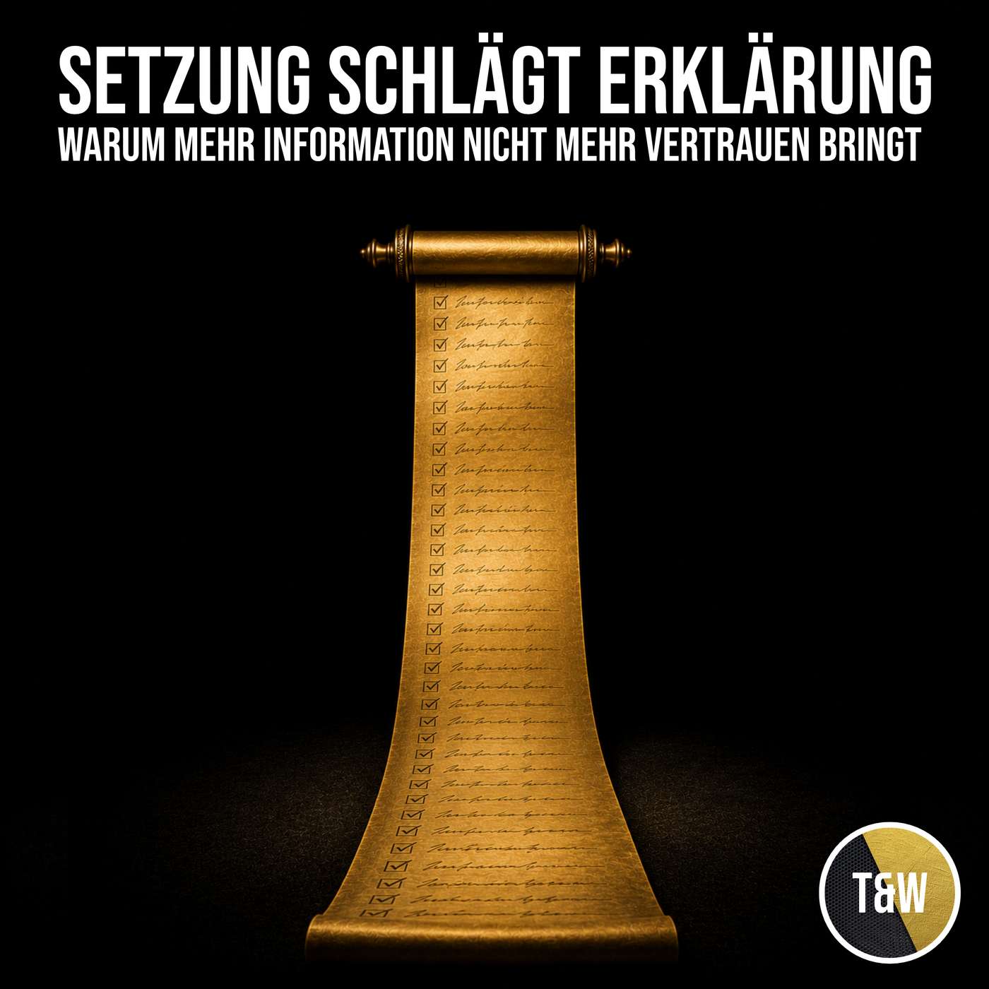 #075 Setzung schlägt Erklärung — Warum mehr Information nicht mehr Vertrauen bringt episode artwork