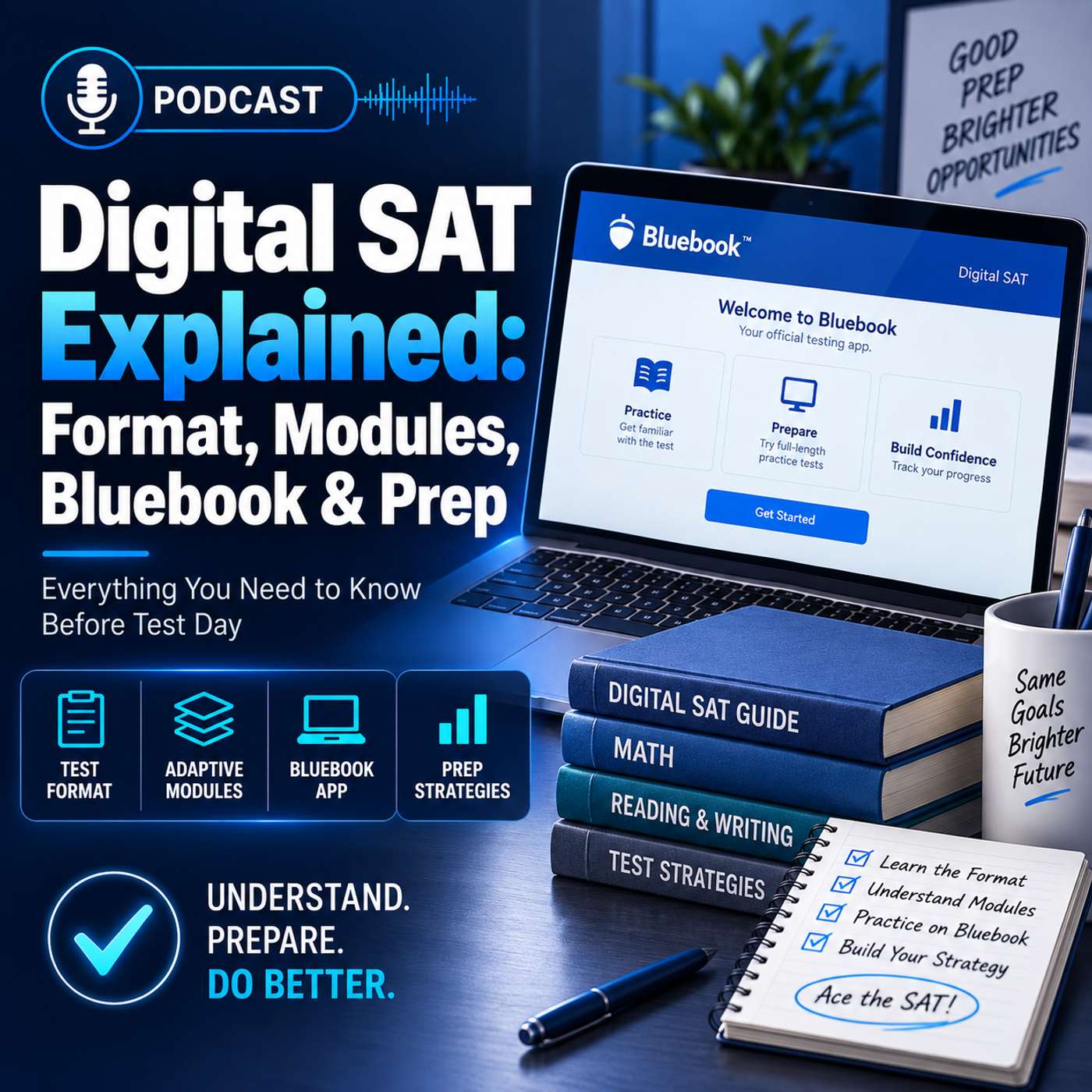 Digital SAT Explained: Format, Modules, Bluebook & Prep episode artwork