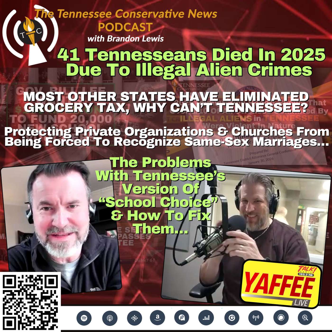 41 Tennesseans Died In 2025 Due To Illegal Alien Crimes… Most Other States Have Eliminated Grocery Tax, Why Can’t Tennessee? The Problems With Tennessee’s Version Of “School Choice” & How To Fix Them…