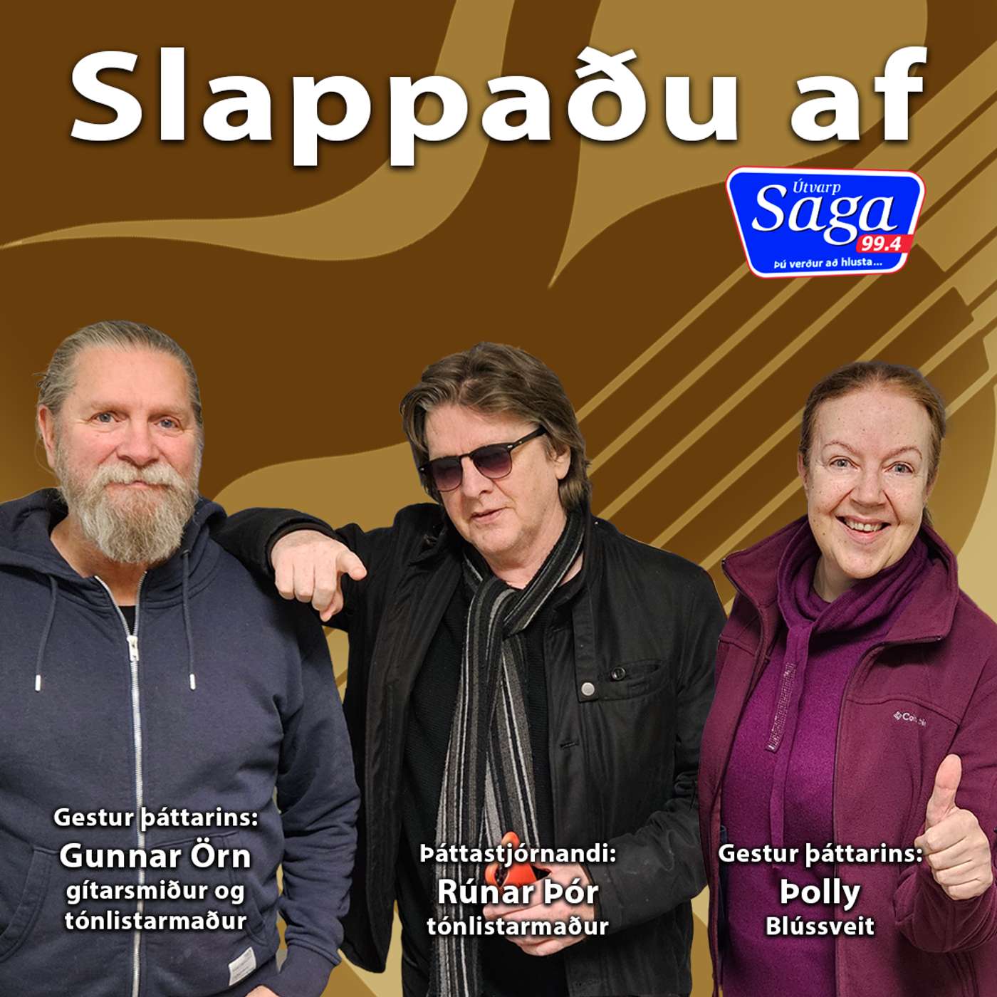 Gunnar Örn gítarsmiður og tónlistarmaður og Þolly Blússveit